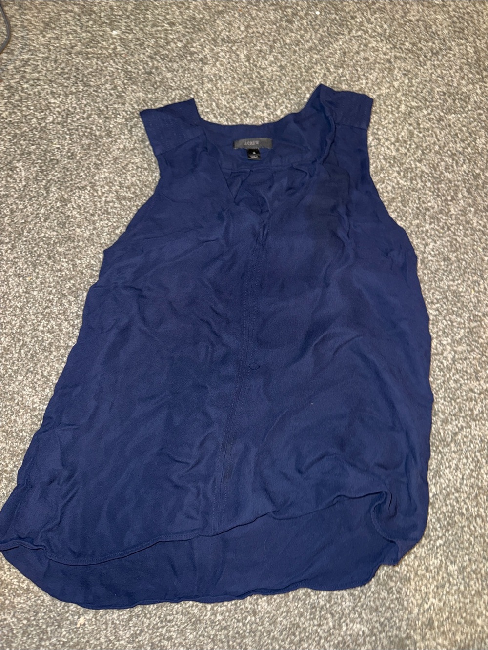 J. Crew Sleeveless Navy Blue V-Neck Camisole